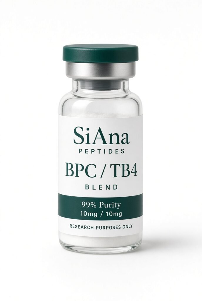 SiAna Peptides BPC 5mg + TB 5mg (10 mg blend) research vial