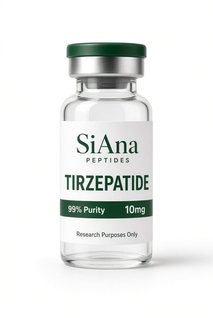 SiAna Peptides Tirzepatide (10 mg/vial) research vial