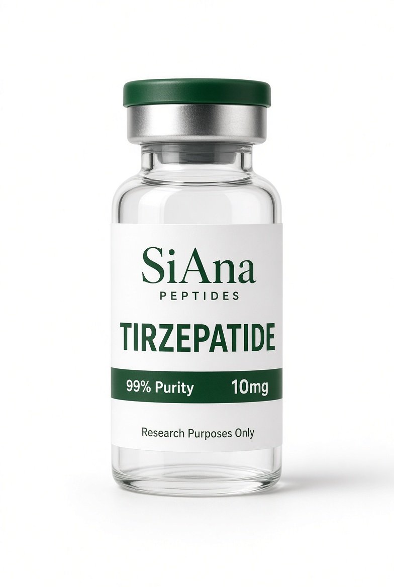 SiAna Peptides Tirzepatide (10 mg/vial) research vial